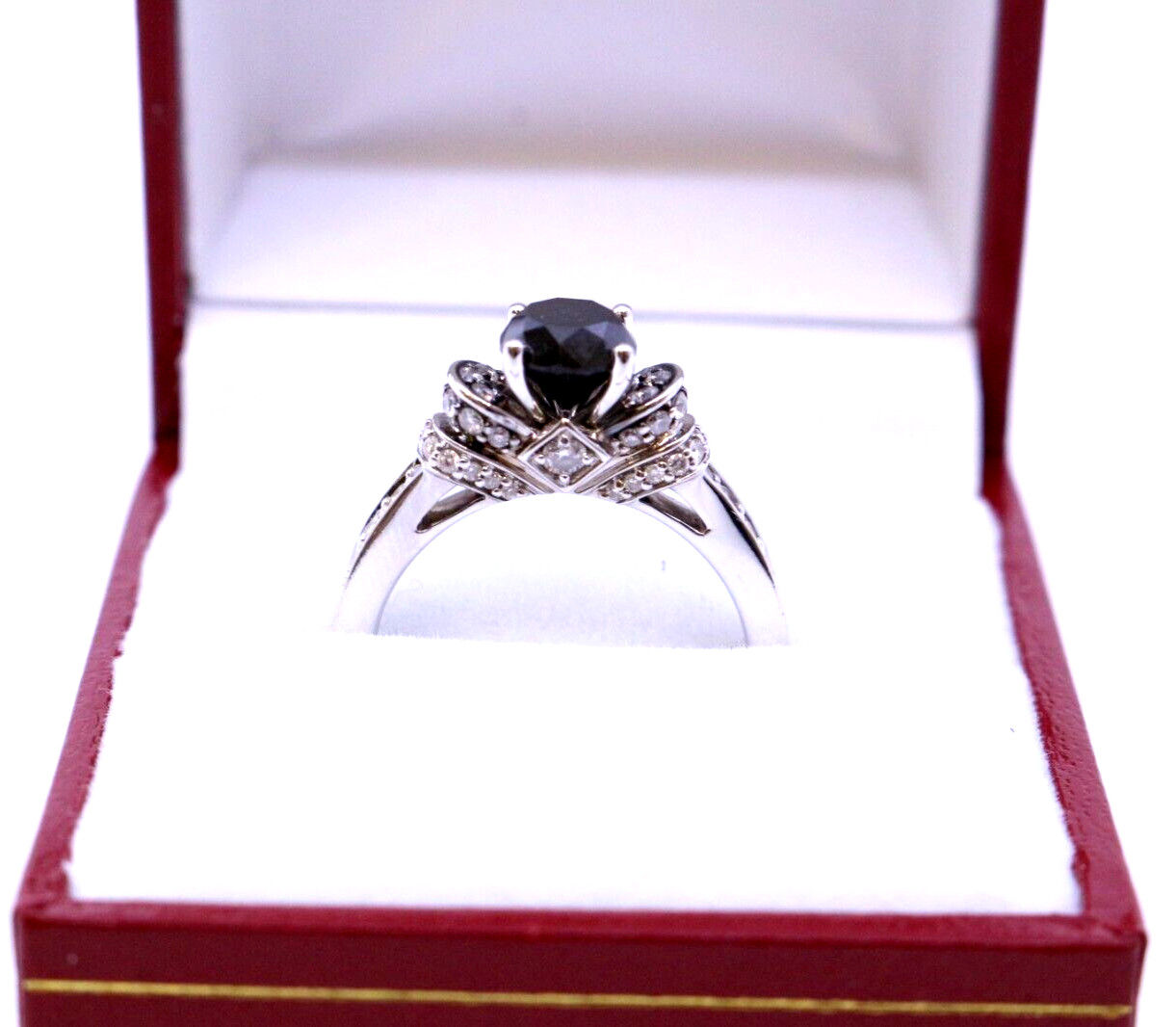 Enchanted Disney Villains Evil Queen 1-1/2 CT. T.W. Black and White Diamond Ring