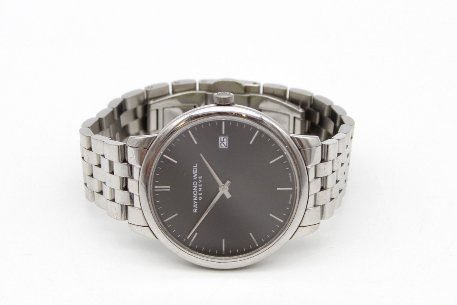 Raymond Weil Men's Watch 5585-ST-645279 Swiss Quartz Gray Dial Silver Steel 42mm