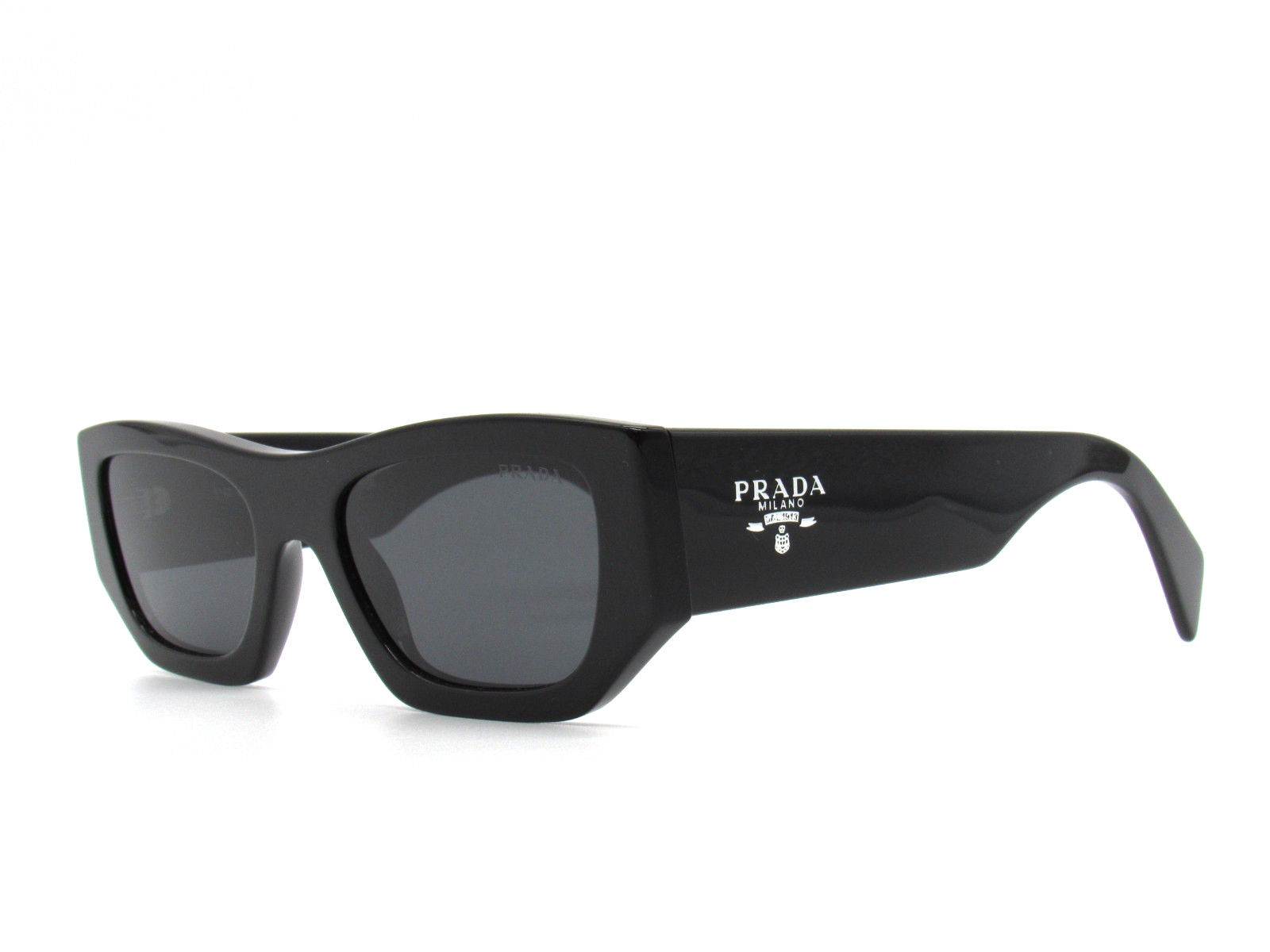 Prada SPR A01 Sunglasses Black / Grey Lenses Made in Italy