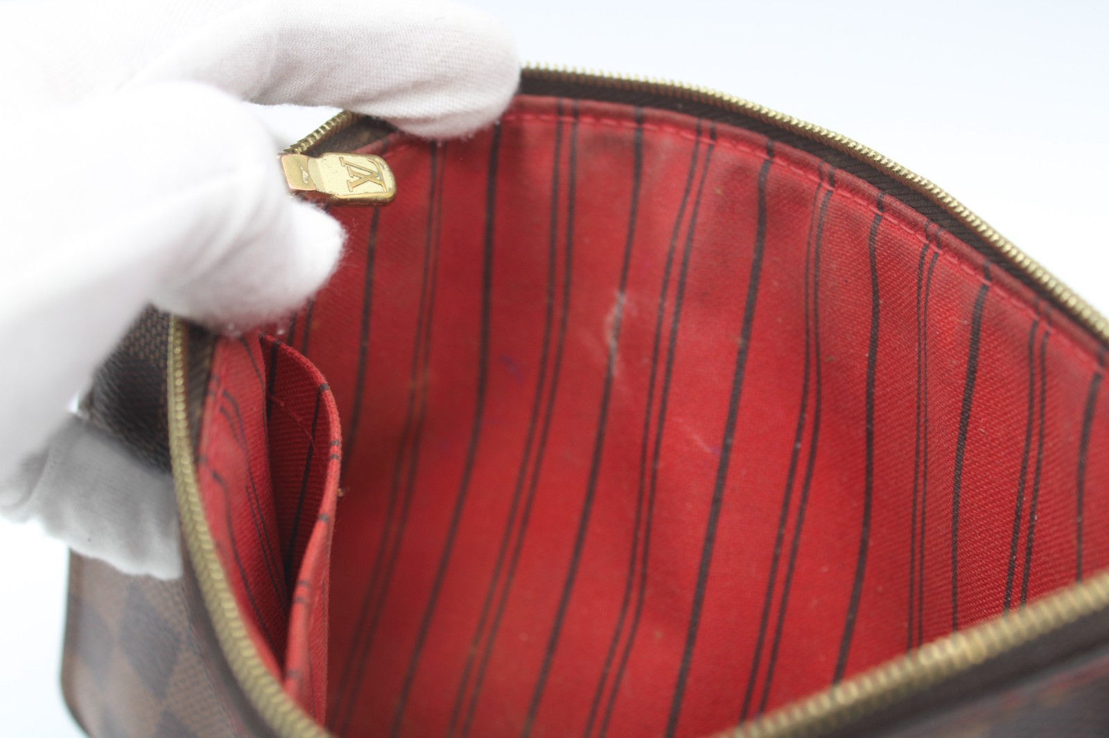 Louis Vuitton Neverfull GM Damier Ebene Tote + Pochette  Box Dust Bag