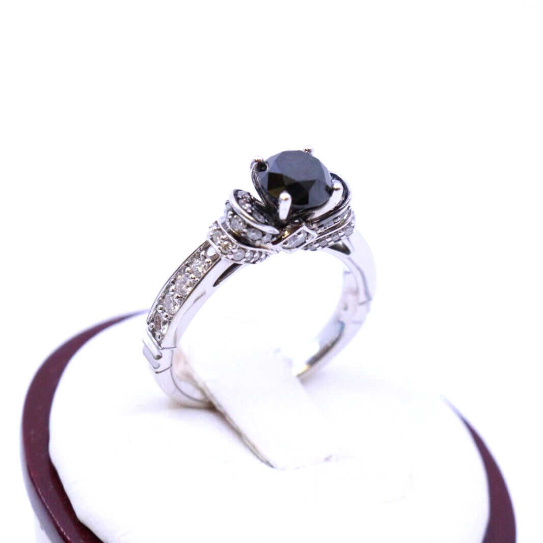 Enchanted Disney Villains Evil Queen 1-1/2 CT. T.W. Black and White Diamond Ring