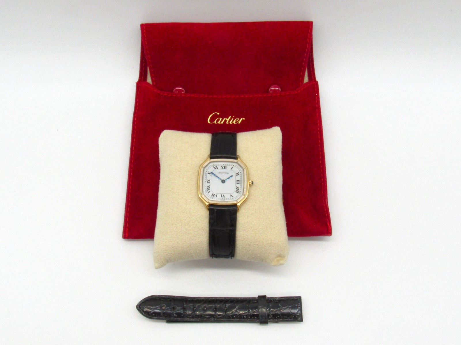 Cartier Trianon 18K Two-Tone Gold Manual Wind Watch 28mm Ref. 96063 Roman Dial