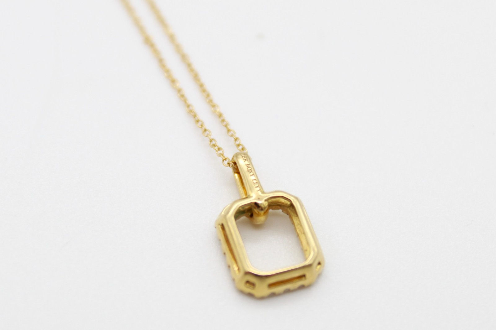 Bony Levy 18K Yellow Gold Diamond Link Pendant Necklace – Made in Italy
