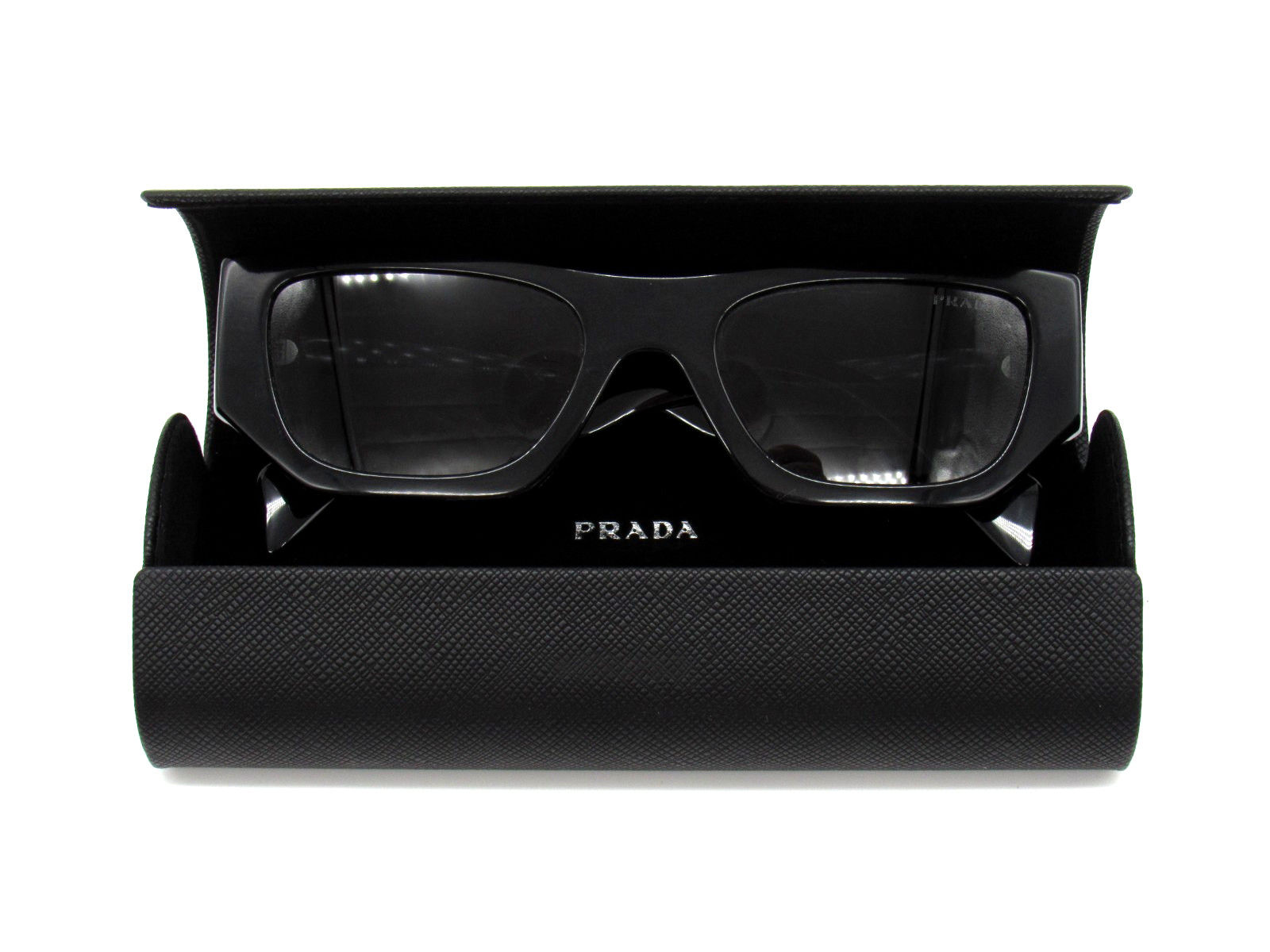 Prada SPR A01 Sunglasses Black / Grey Lenses Made in Italy