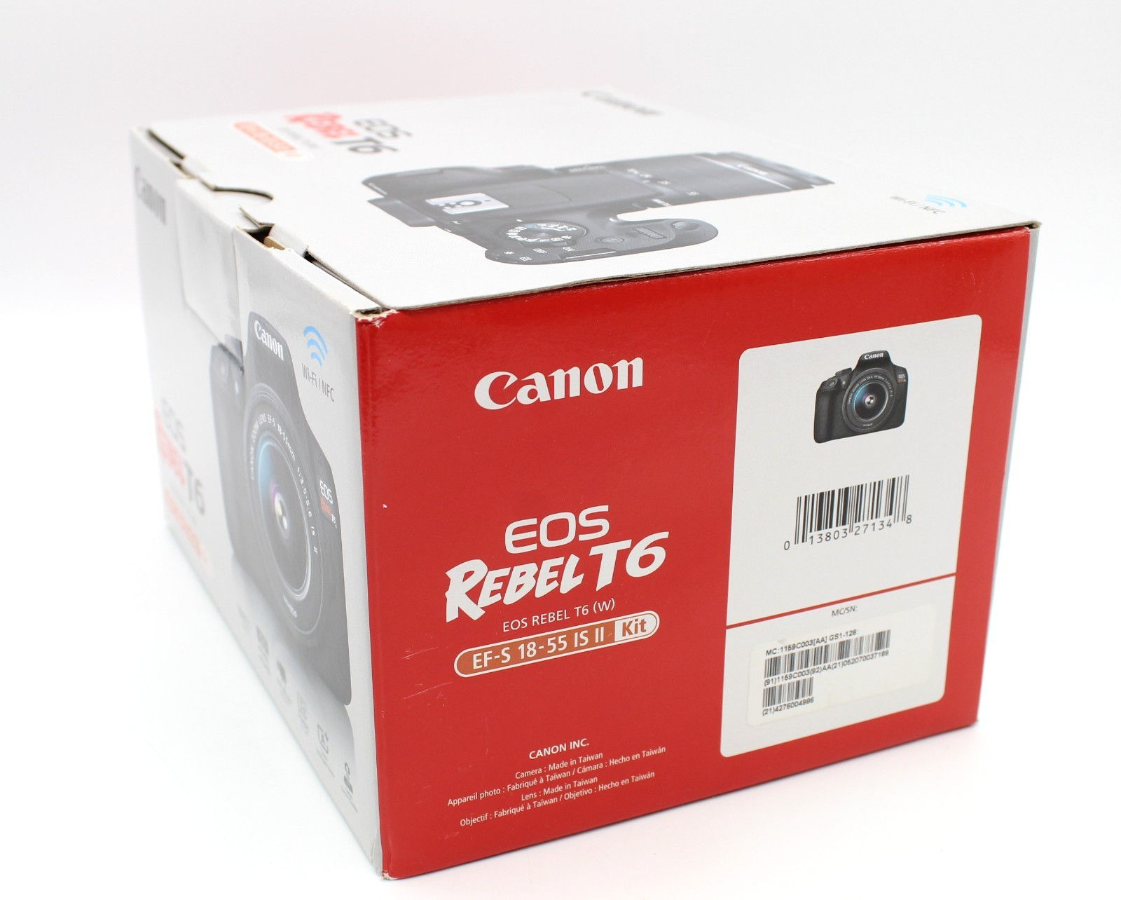 Canon EOS Rebel T6 18MP DSLR Camera w/ EF-S 18-55mm IS II Lens ( New, open Box)