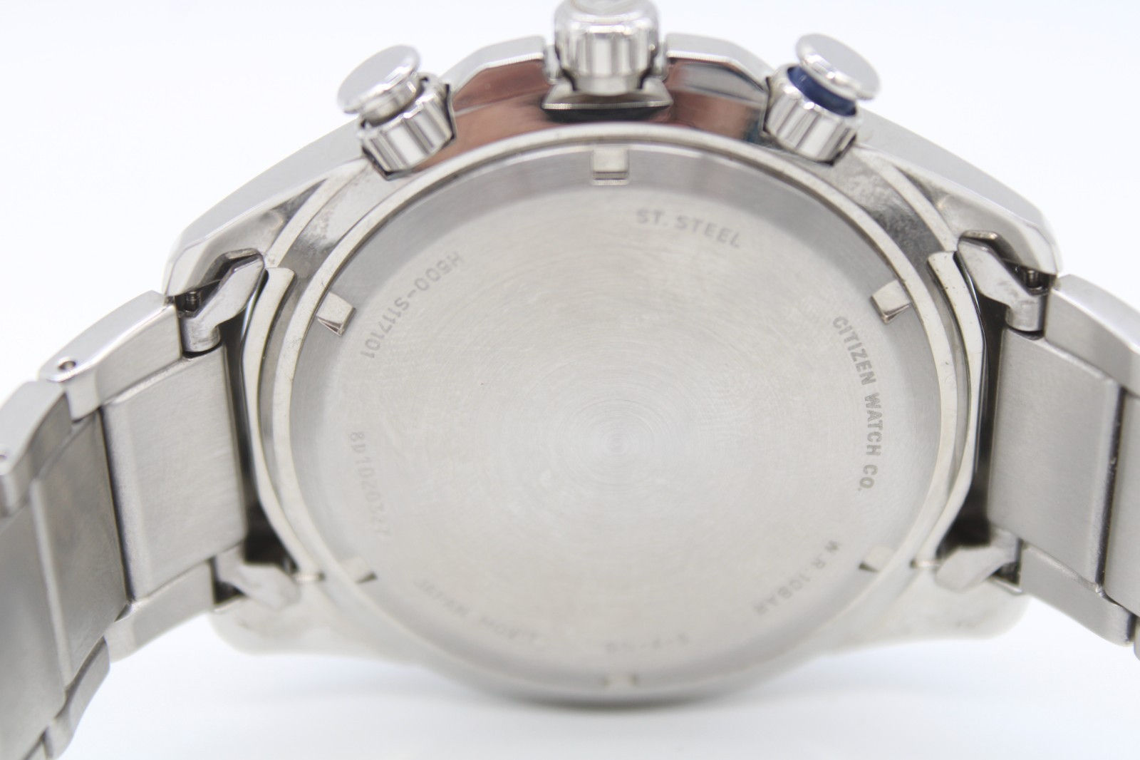 Citizen Eco-Drive Chronograph H500-S117101 Blue Dial Stainless Steel Watch 45mm