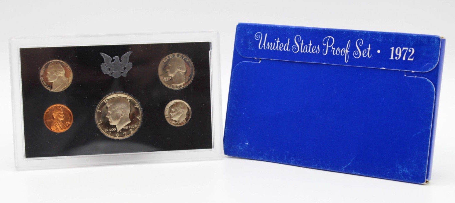 1972-S US Mint Proof Set 5 Coin Set OGP Original Government Packaging