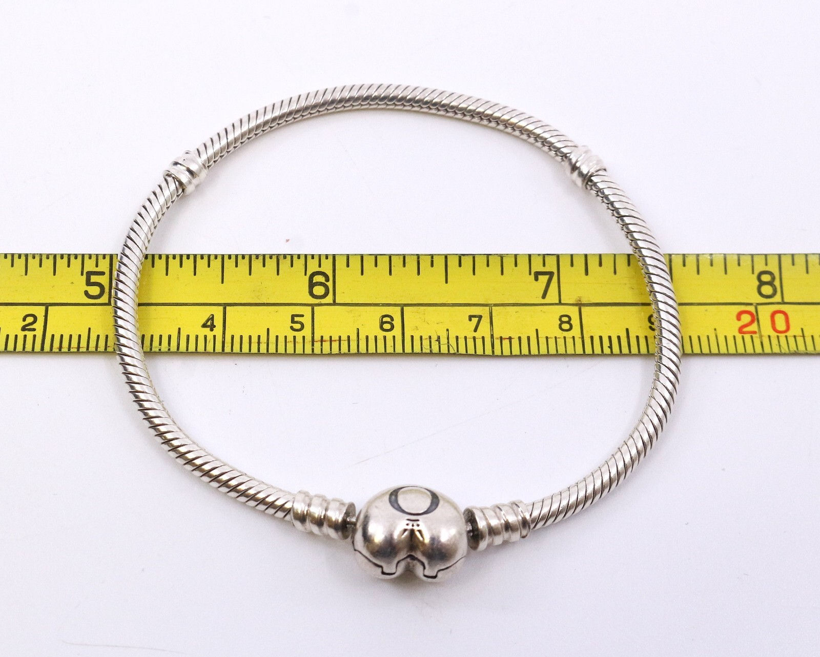 Genuine Authentic Pandora S925 ALE Heart Clasp Bracelet 7"