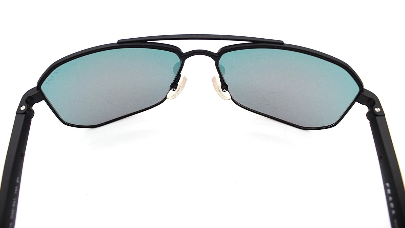 Prada Linea Rossa SPS51V DG0-9Q1 Sunglasses Black Gray Mirror 62mm Italy