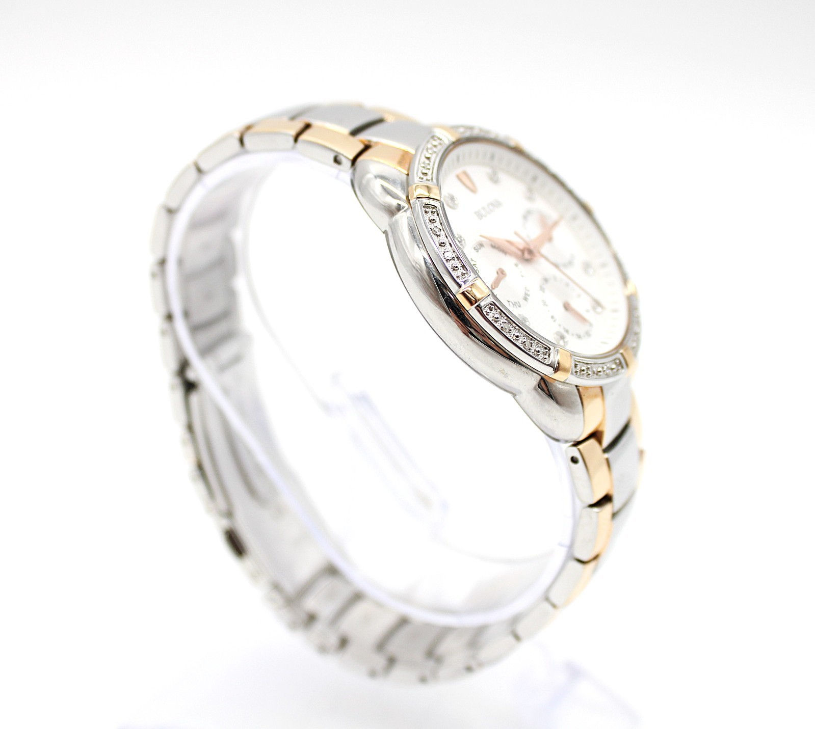 Bulova 98R177 Women’s Diamond Collection Two-Tone Watch MOP Dial