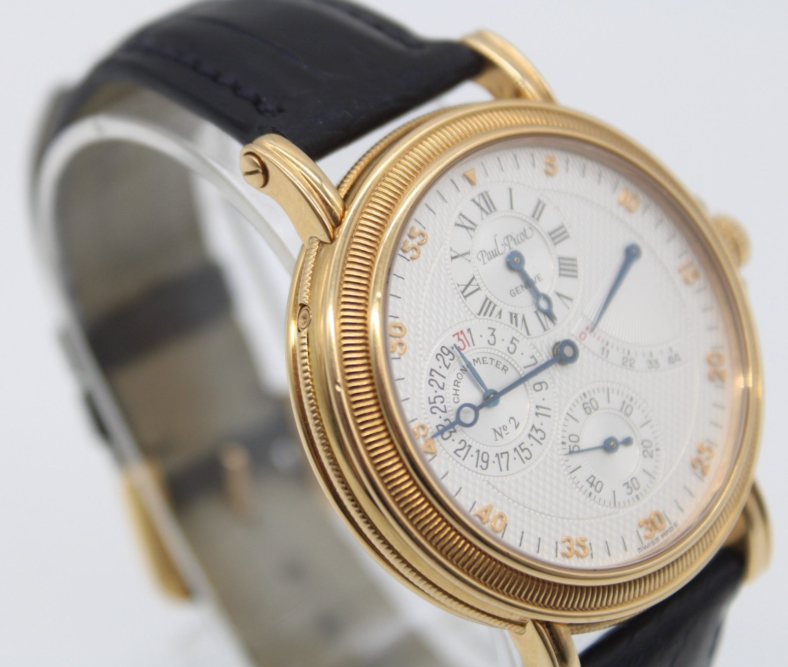 Paul Picot Atelier Regulator 39mm 18K Gold Automatic Date Power Reserve REF 2241