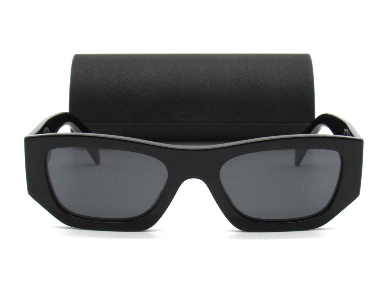 Prada SPR A01 Sunglasses Black / Grey Lenses Made in Italy