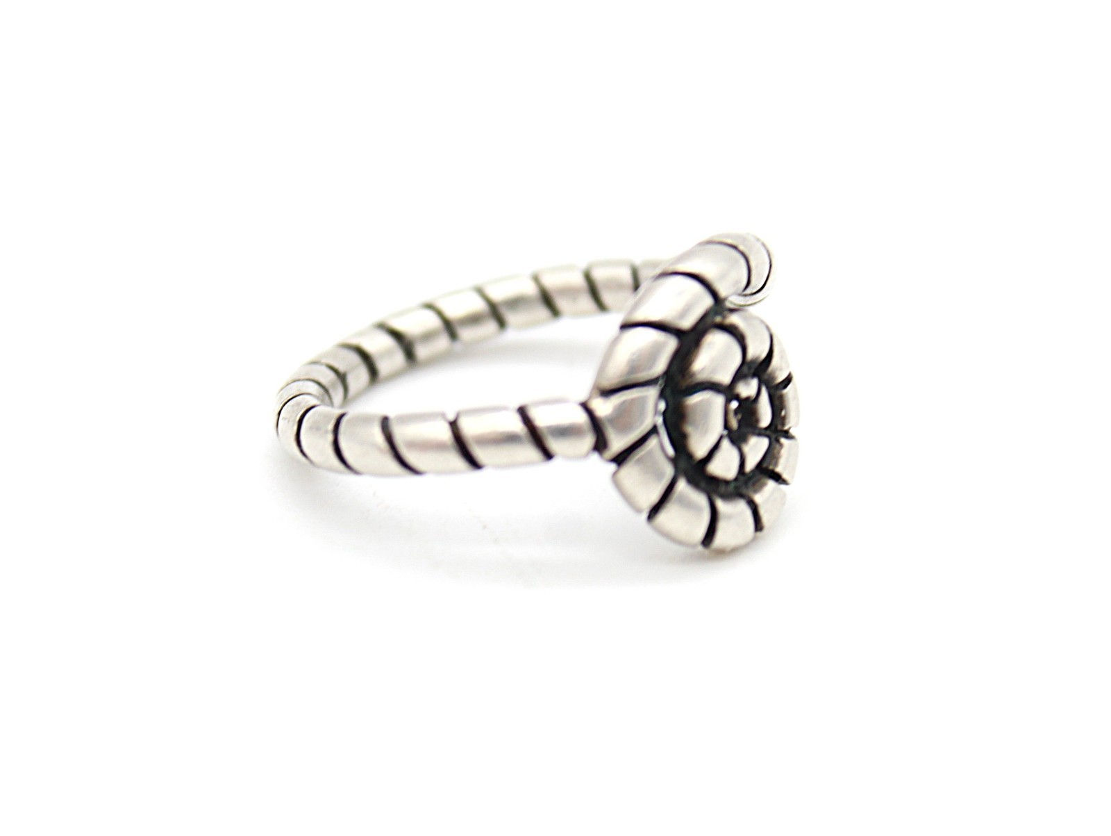 Sterling Silver Spiral Ring Size 6 Modern Minimalist Band 3.7g
