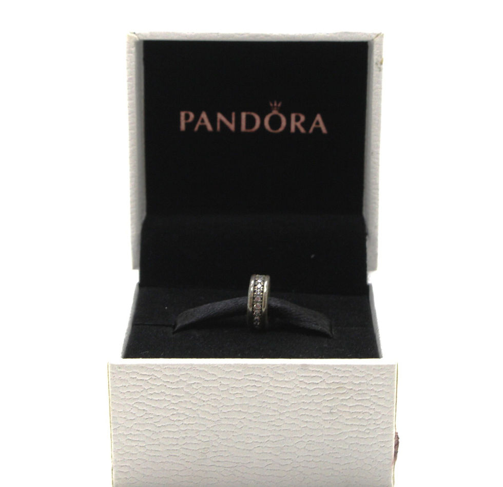 Thumbnail: New! Authentic Pandora Round Ring Charm Spacer Beads