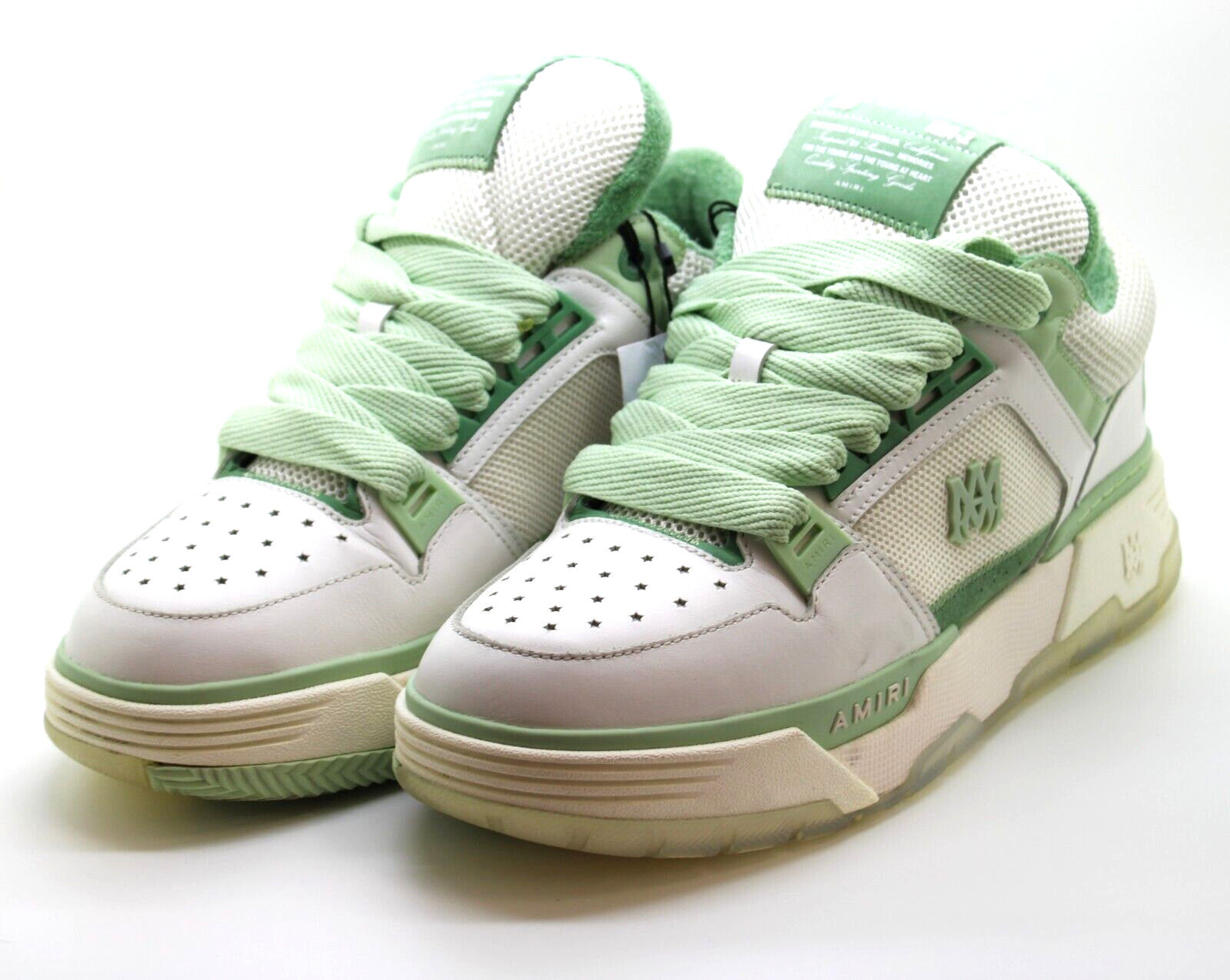 Amiri MA-1 White Mint Sneakers Pre Owned Size 11 US 44 EU w/Box