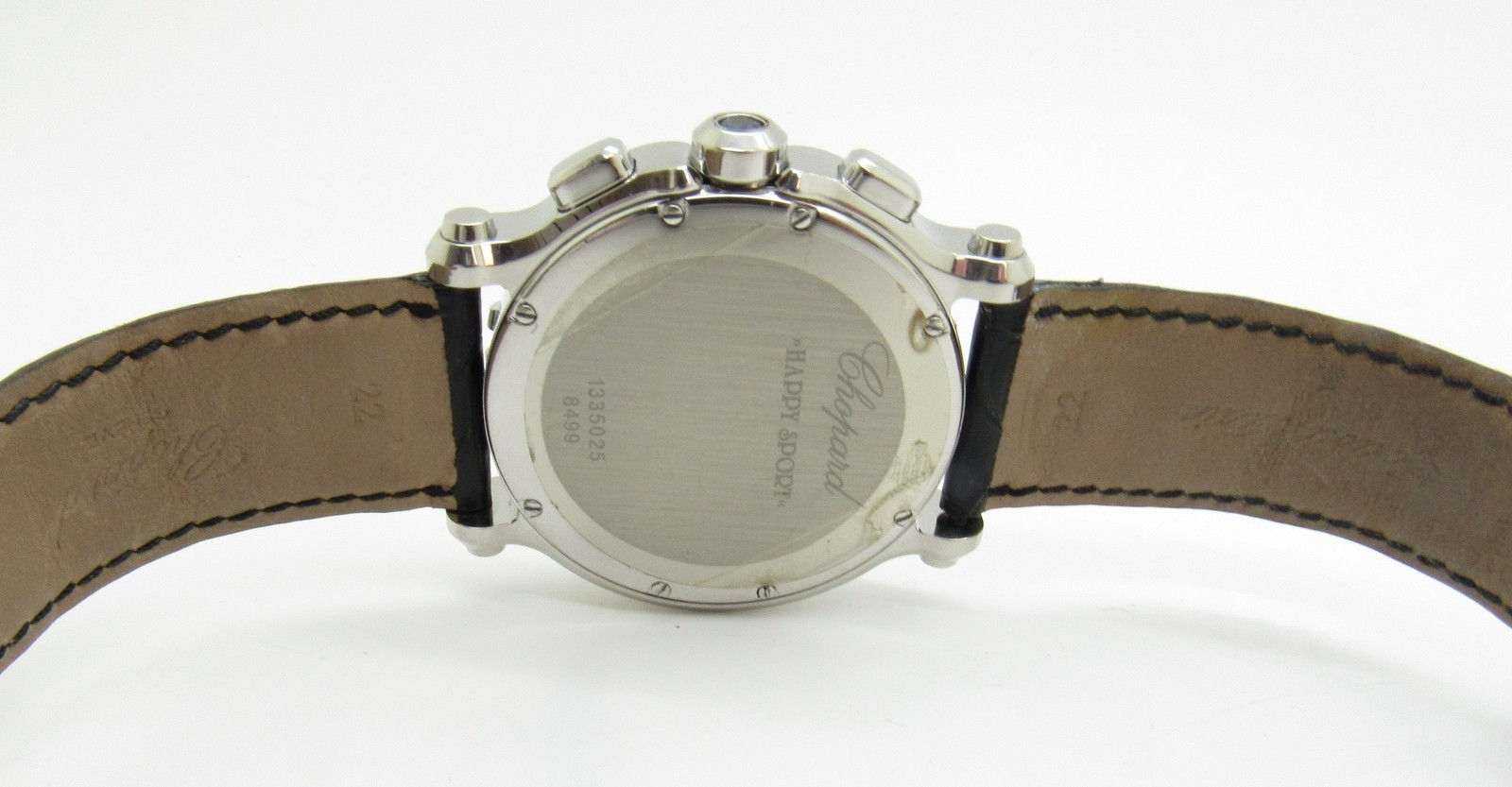CHOPARD Happy Sport Diamonds Chronograph SS  & Diamond 42mm Ladies Watch 1990's
