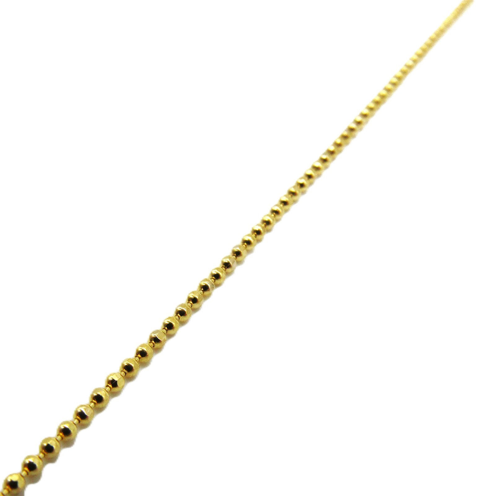 Jennifer Meyer 14K Yellow Gold Beaded Ball Chain Necklace  20" Minimalist Fine