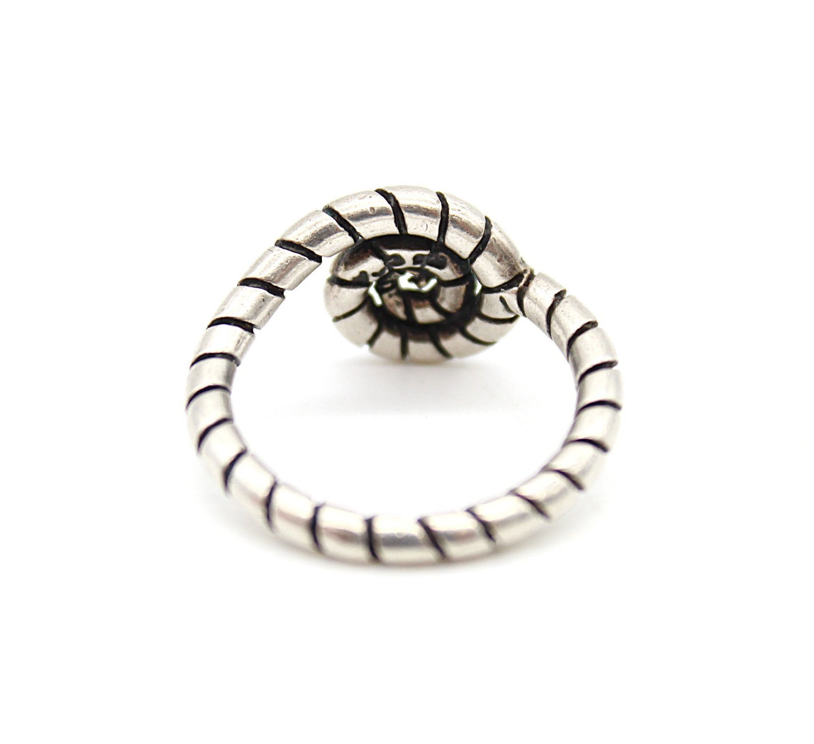 Sterling Silver Spiral Ring Size 6 Modern Minimalist Band 3.7g