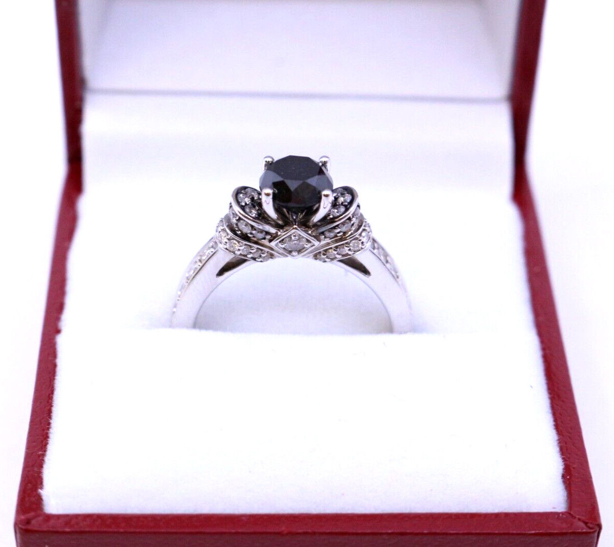 Enchanted Disney Villains Evil Queen 1-1/2 CT. T.W. Black and White Diamond Ring