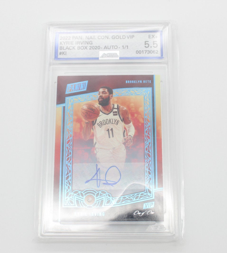 2022 Panini Nat. Convention Gold VIP Black Box Kyrie Irving Autograph AGS Card