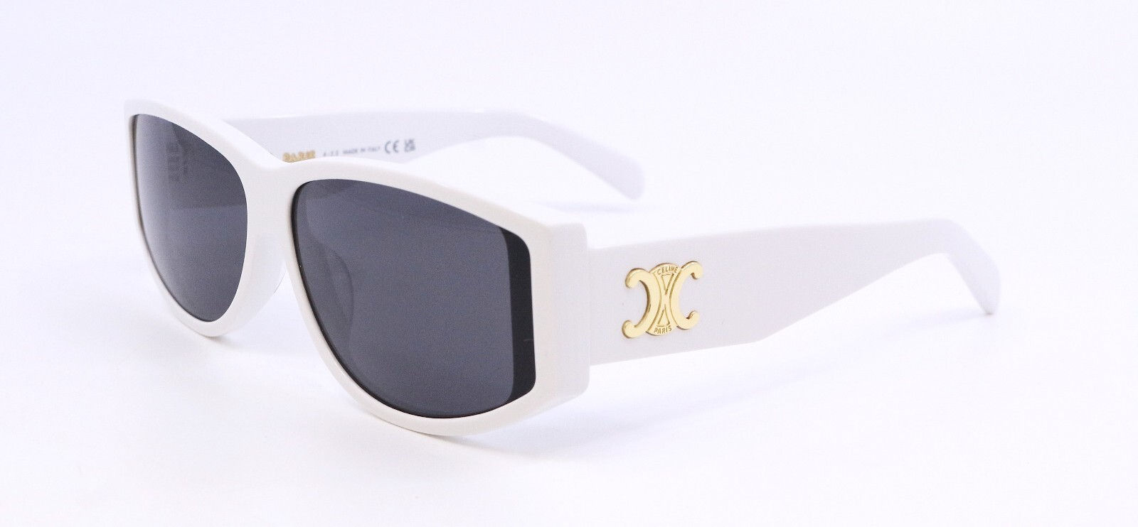 New Authentic Celine CL40227U 25A Polished White Women Sunglasses