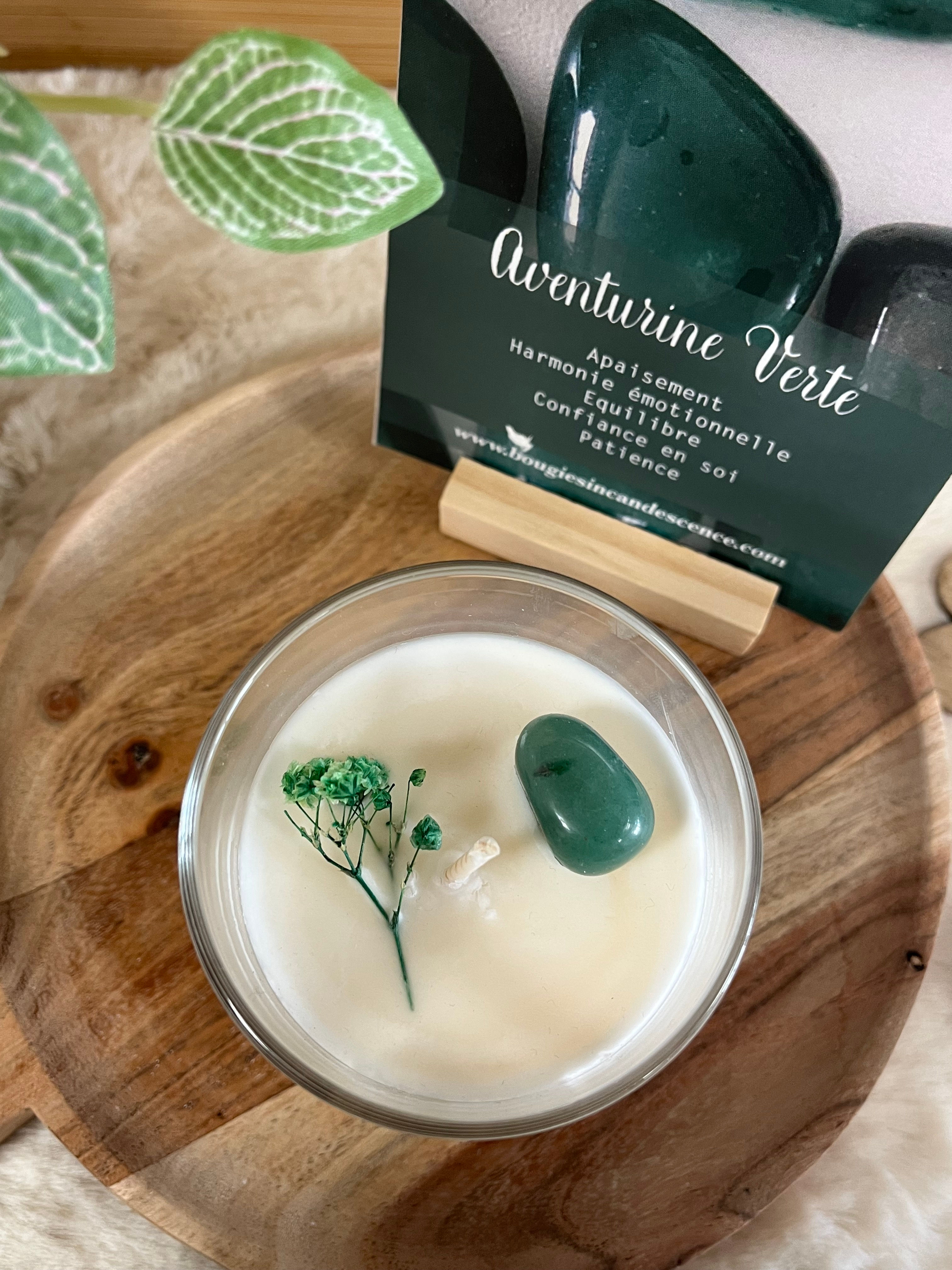 Bougie AVENTURINE VERTE