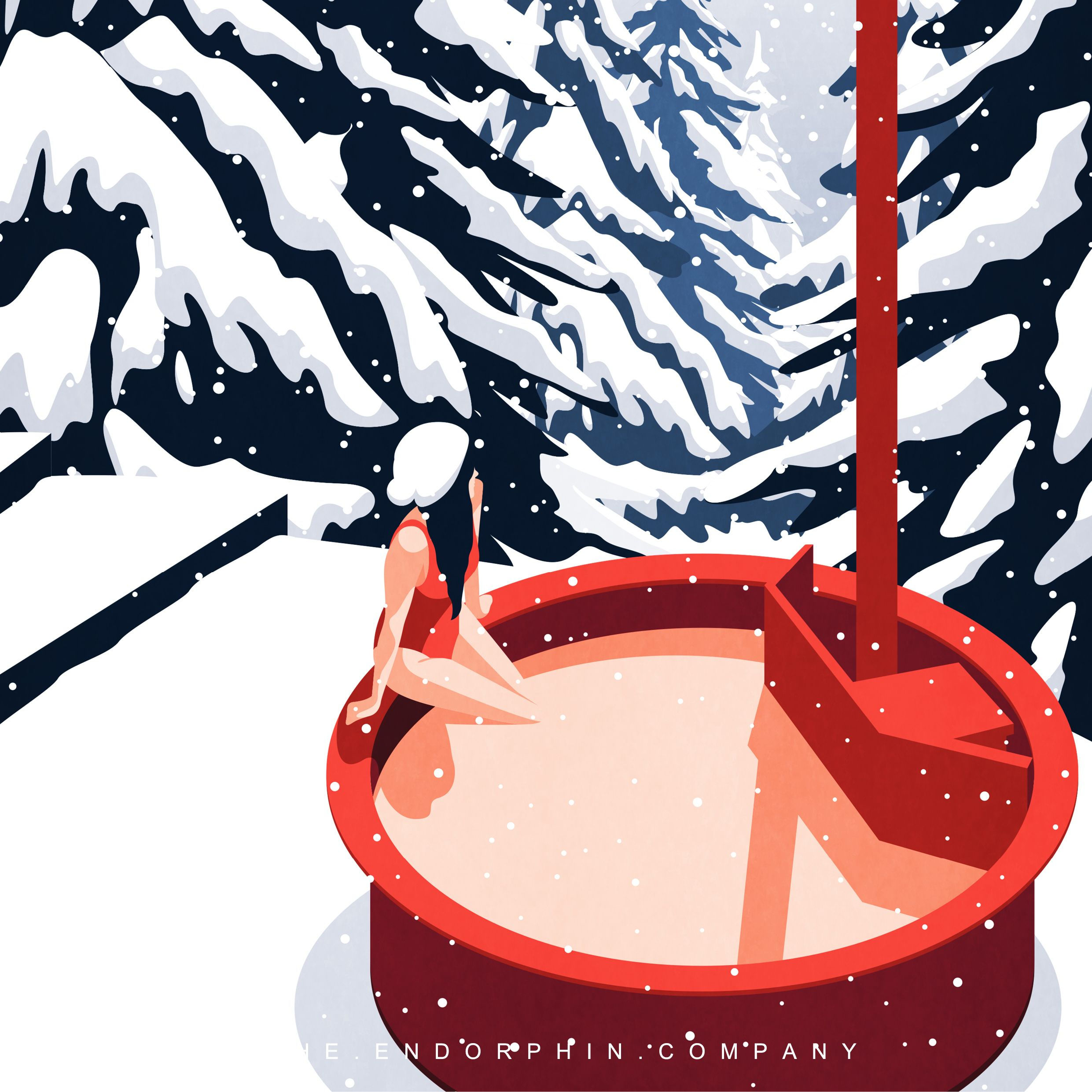 ILLUSTRATION ENCADRÉE - "LE HOT TUB"