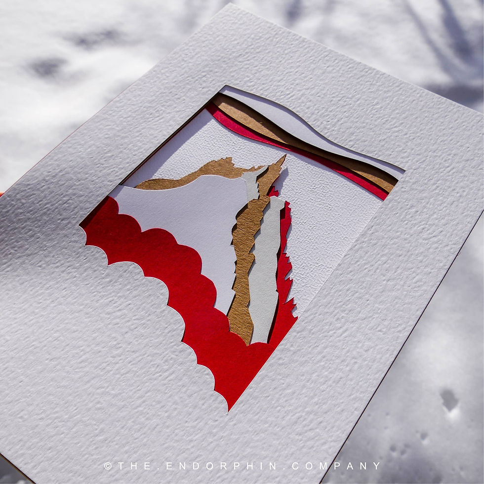Miniature : TABLEAU "AIGUILLE DU MIDI" - Rouge 30x40cm