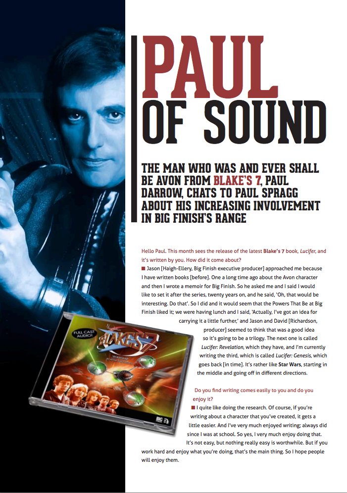 Paul Darrow Interview: Page 1