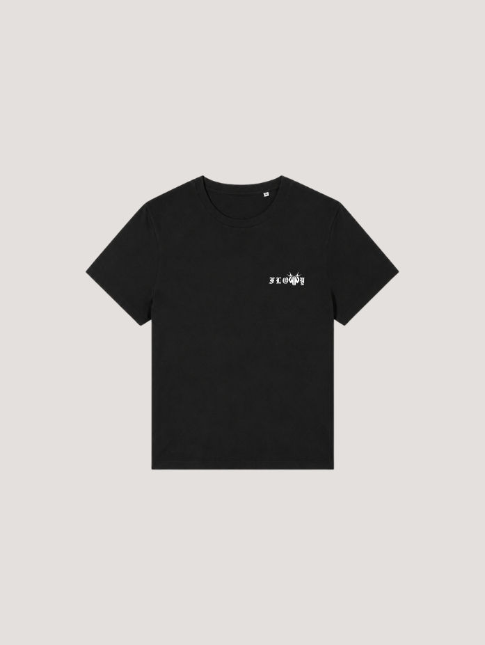 T-SHIRT FEMME LOGO CLASSIQUE NOIR DE FACE