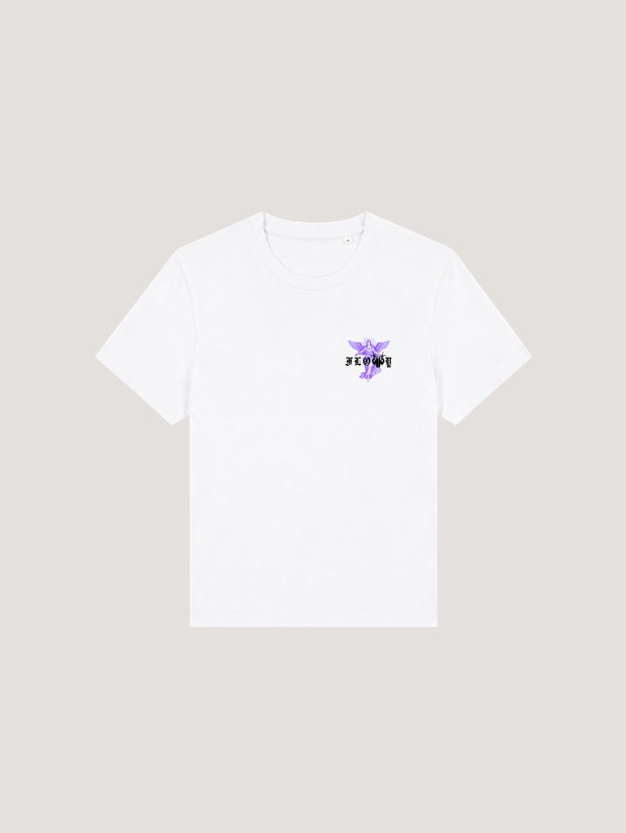 T-SHIRT FEMME ANGEL BLANC DE FACE