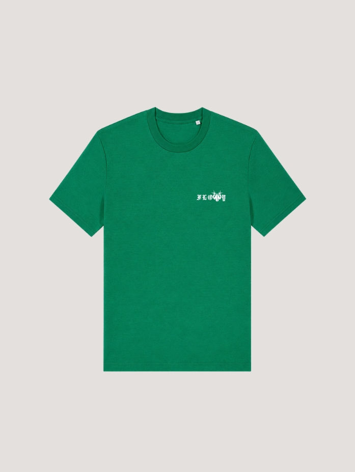 T-SHIRT HOMME LOGO CLASSIQUE VERT DE FACE