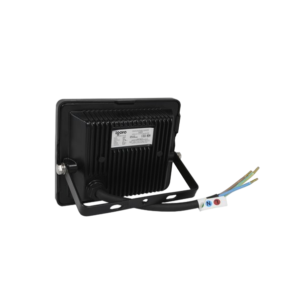 Miniatura: Reflector LED NEGRO 20W 100-240V Luz cálida IP65