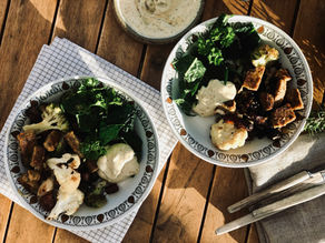 Ugnsrostad vintersallad med Aloba & skånsk senapskräm