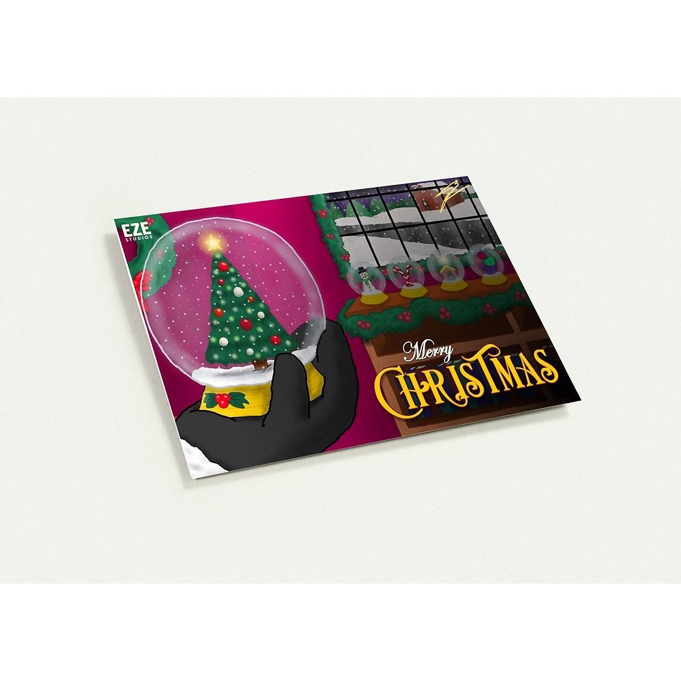 Christmas Snow Globe - Pack of 10 Greeting Cards (USA)