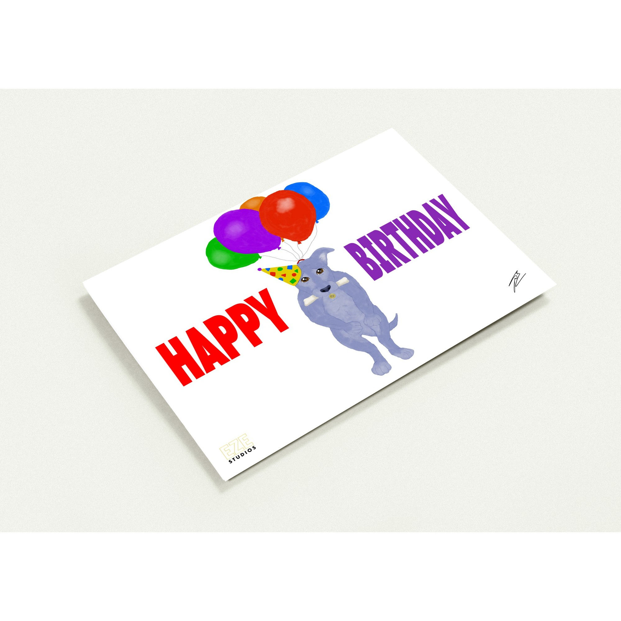 Birthday Dog - Pack of 10 Greeting Cards (USA)