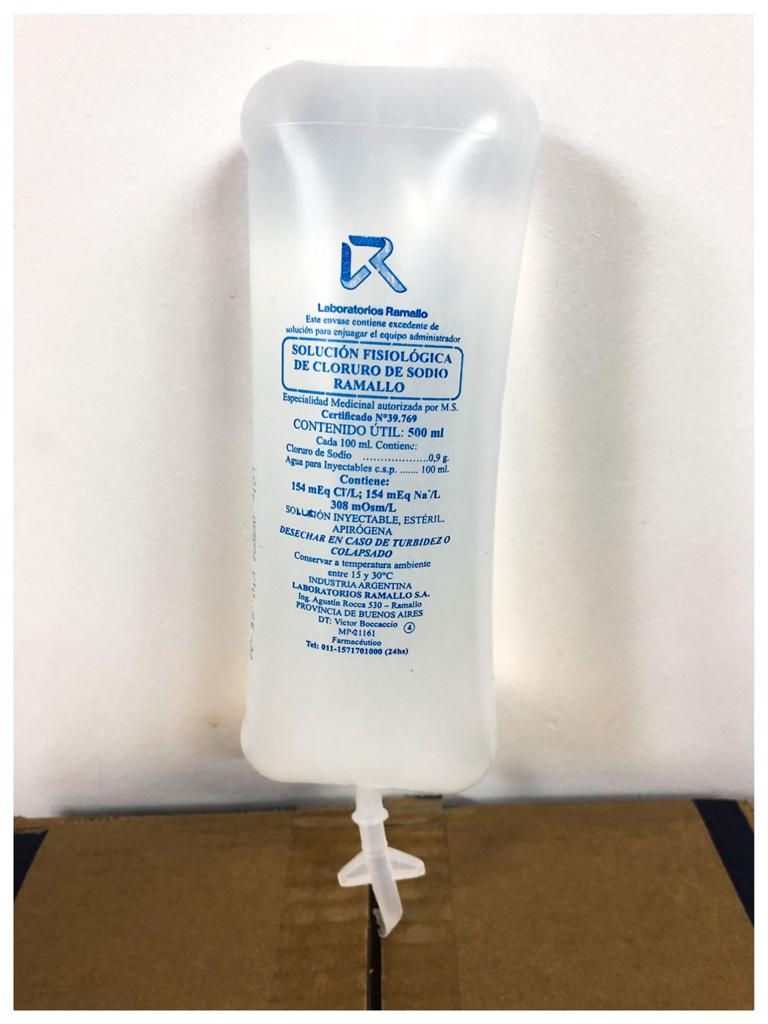 Miniatura: Solución Fisiologica Inyectable Sachet Rígido 500ml