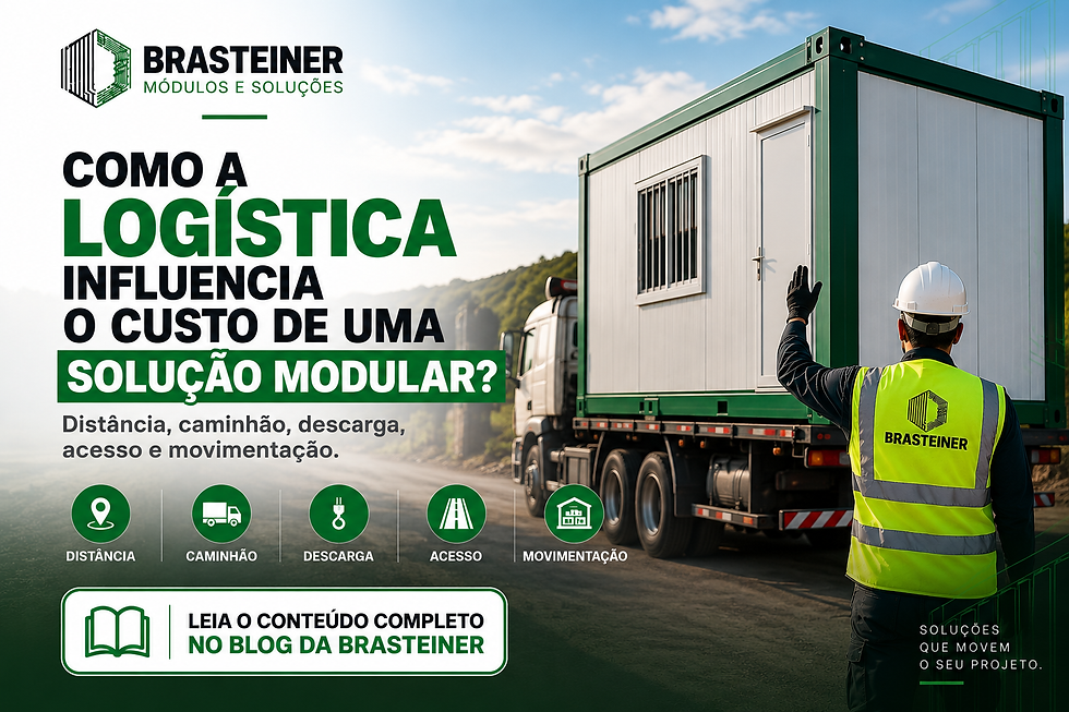 Como a logística influencia o custo de uma solução modular?