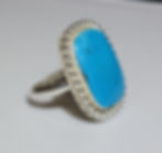 Kingman Turquoise Ring: Handmade Sterling Silver Band