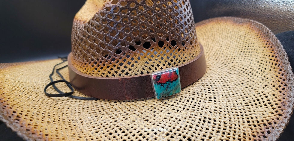 Sonoran Sunrise Cowboy Hat Band: Brown Leather Accessory