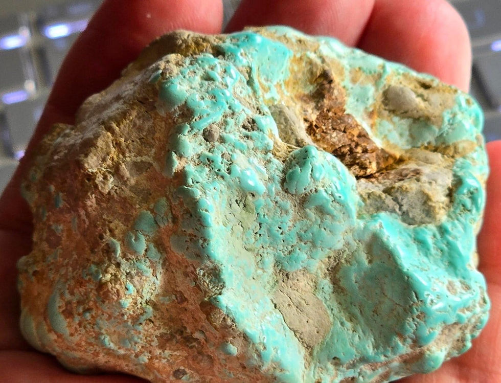 Raw Turquoise Nugget: Cripple Creek Colorado Mineral Specimen, Jewelry Making