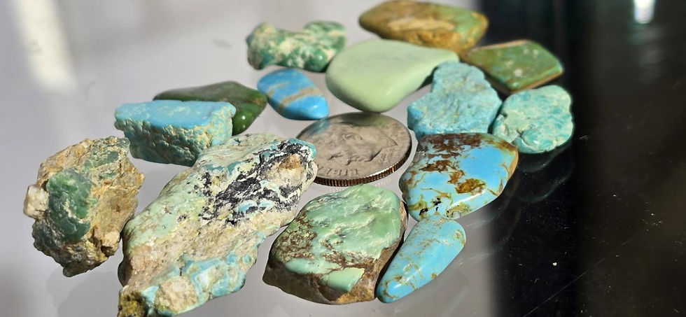 Raw Turquoise Stone Lot: Natural Cripple Creek Gemstones for Jewelry