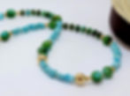 Sleeping Beauty Turquoise Necklace: Sonoran Gold, 14K Gold Beads, Handmade