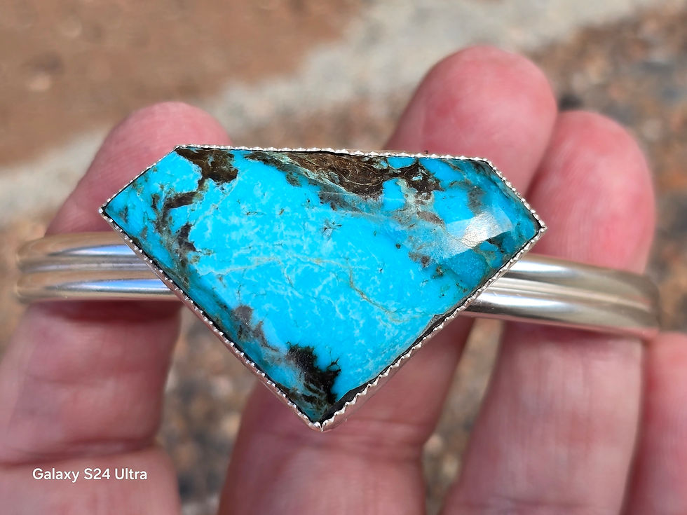 KINGMAN TURQUOISE STERLING CUFF