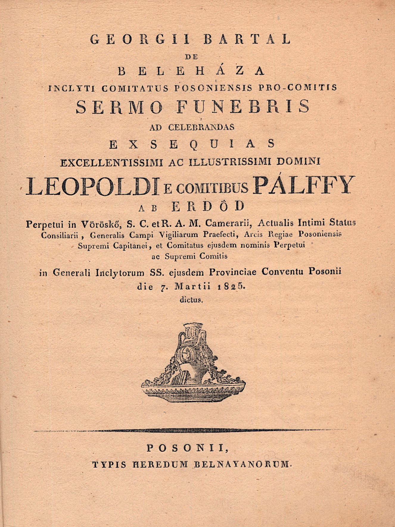 2. Bartal, (György) Georgius: Sermo funebris ad...
