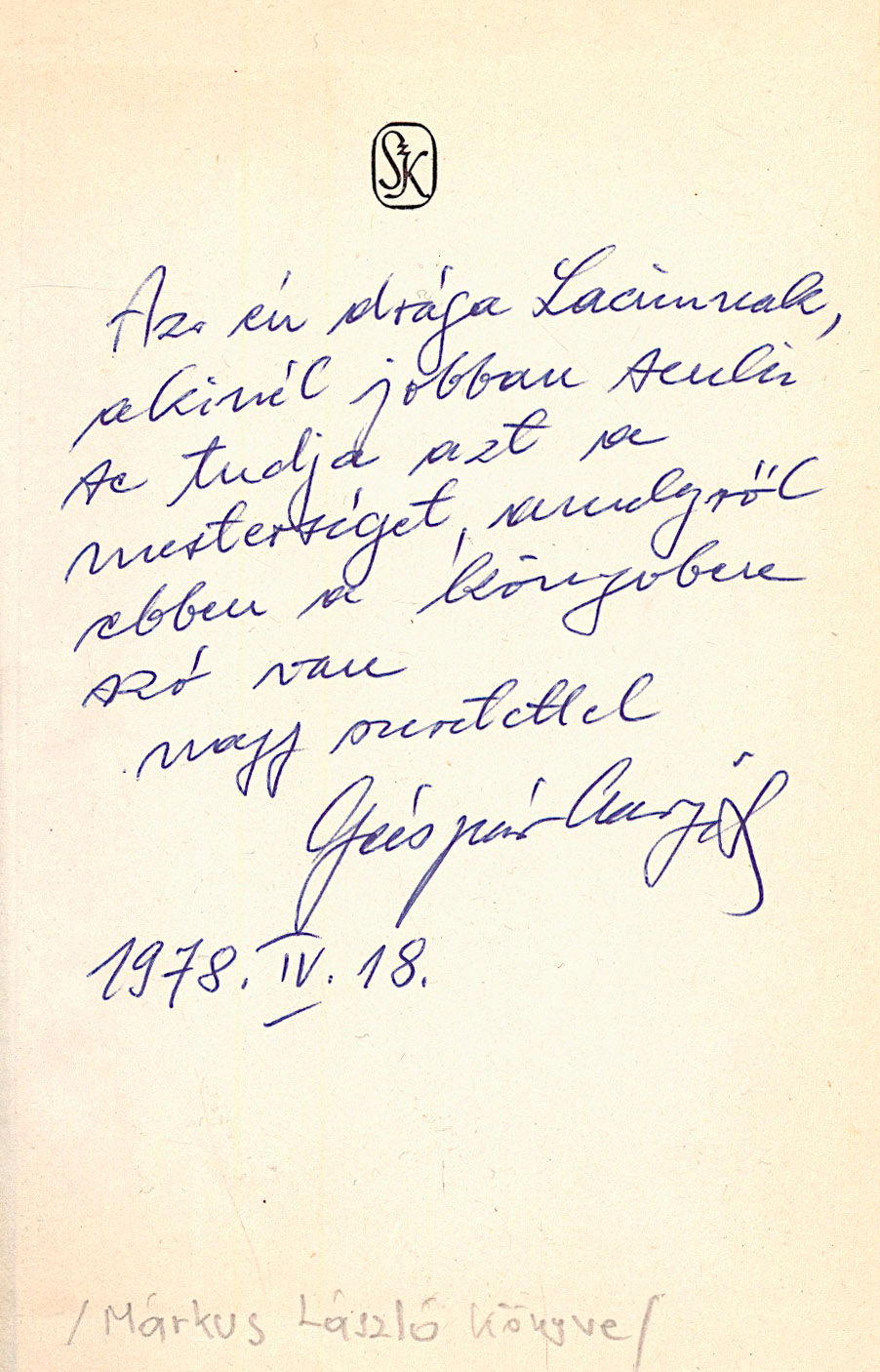 152. Gáspár Margit: Harlekin keresztlánya. Regény.