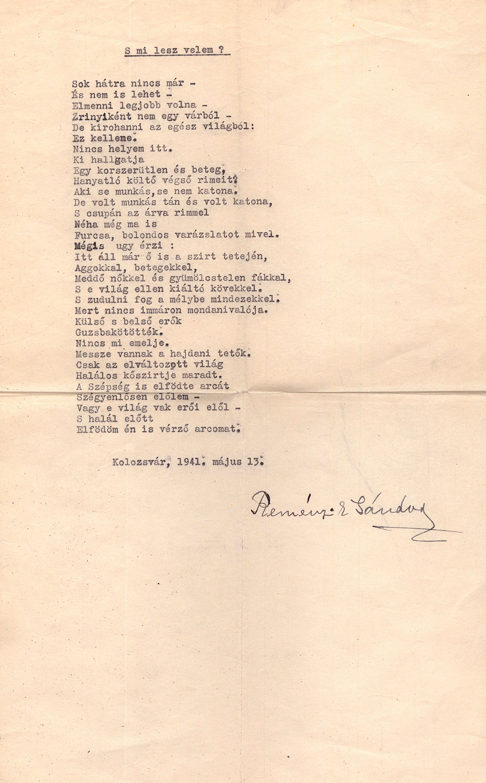 210. Reményik Sándor (1890-1941) költő...