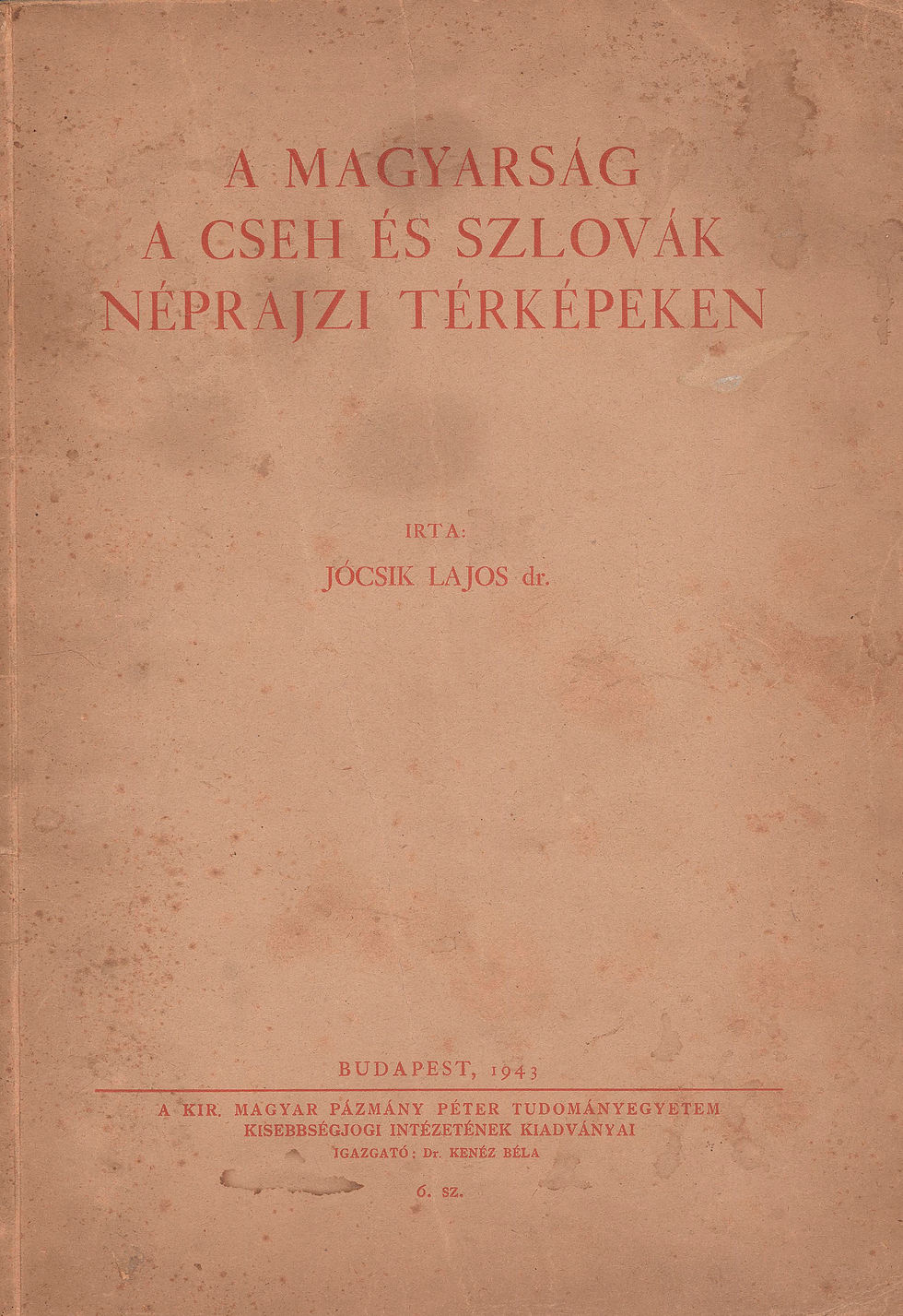 185. Jócsik Lajos: A magyarság a cseh és szlovák néprajzi térképeken