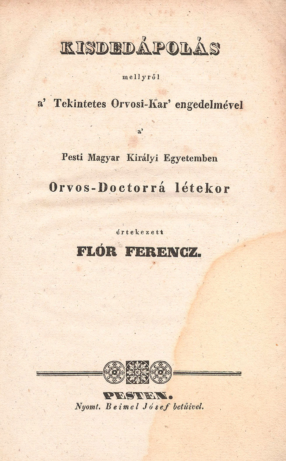 157. Flór Ferencz: Kisdedápolás...