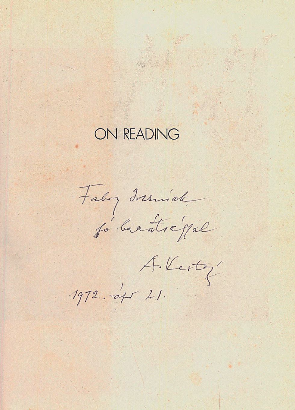 51. Kertész, André: On reading